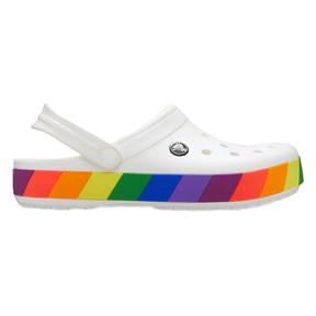 Rainbow band crocs sales